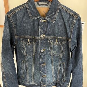 American Eagle Mens Denim Trucker Jacket Blue Size S